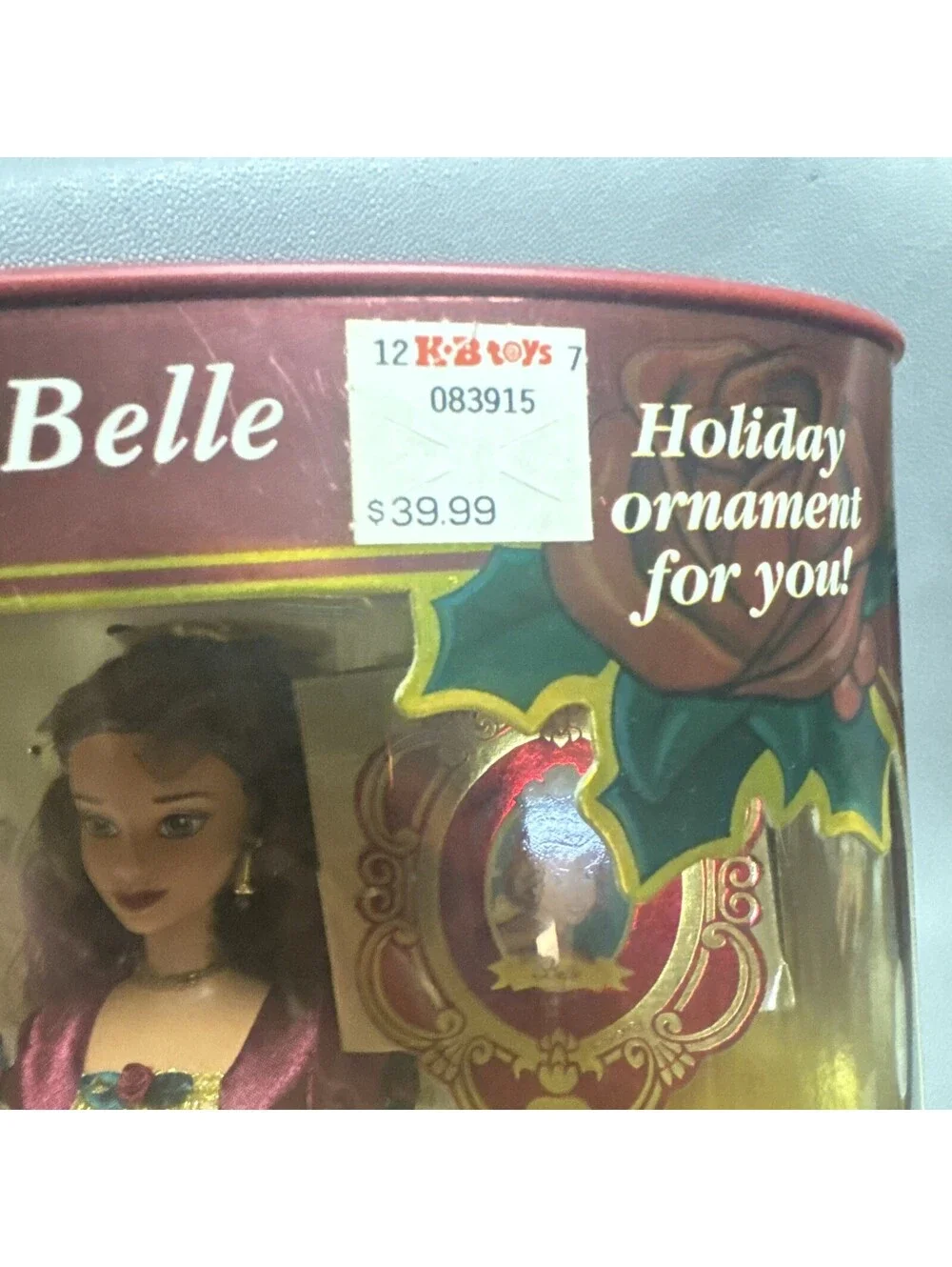 Holiday Princess Belle Disney Beauty & The Beast Enchanted Christmas 1997 Mattel